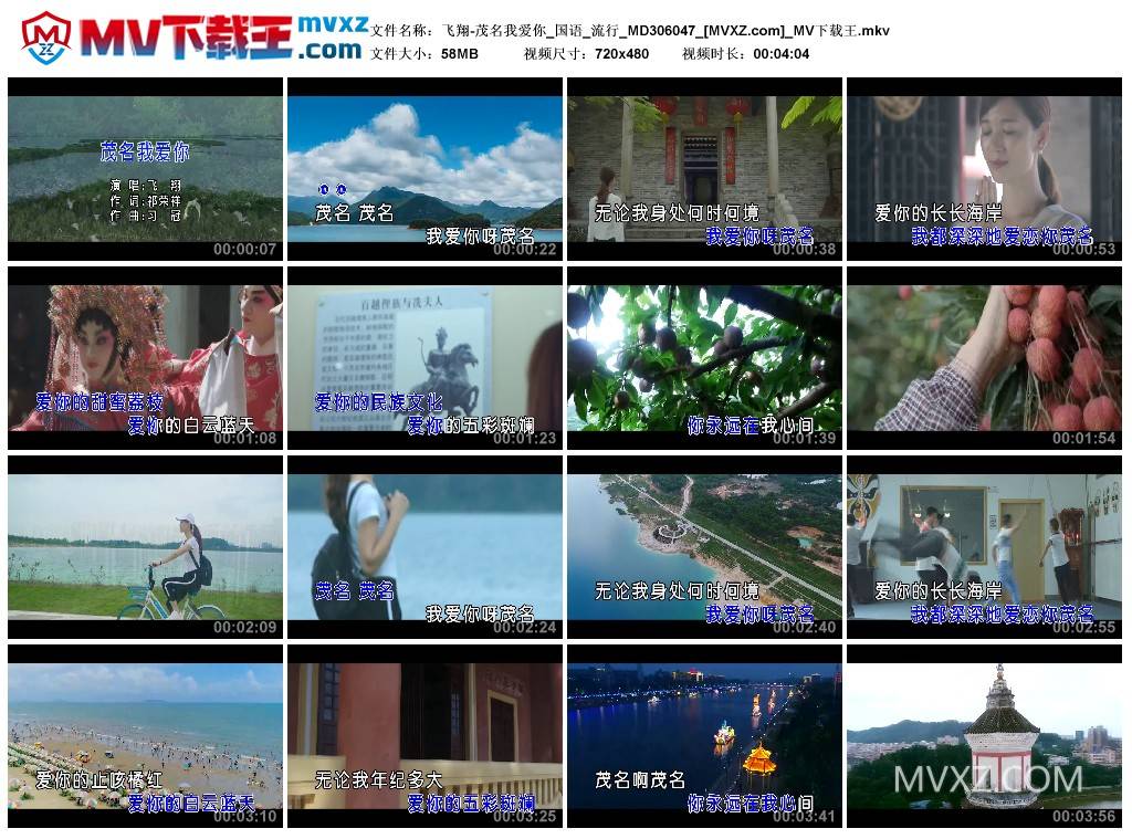 飞翔-茂名我爱你_国语_流行_MD306047